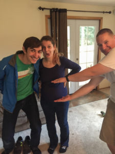 Jake & his cousin Stephanie... and a strange man trying to steal her baby (or the baby's father, Rob- you decide.)